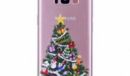 Szilikon védő tok,SAMSUNG SM-G950 Galaxy S8,Átlátszó,Karácsonyfa mintás